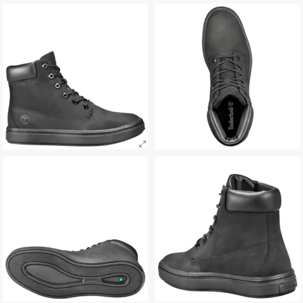 Timberland Black Londyn Leather Lace Up Sneakers 6
